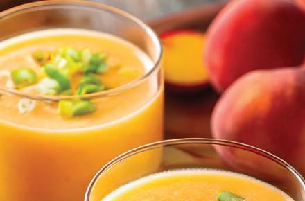 Chilled peach soup