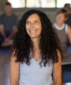 yoga students smiling in class